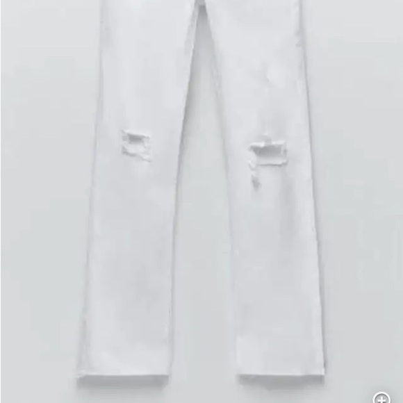 Zara Z1975 FLARED RIPPED SLIM FIT JEANS P07 - Picture 7 of 10